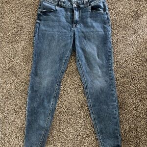 Maurice’s Blue Mid-Rise Stretch Skinny Jeans